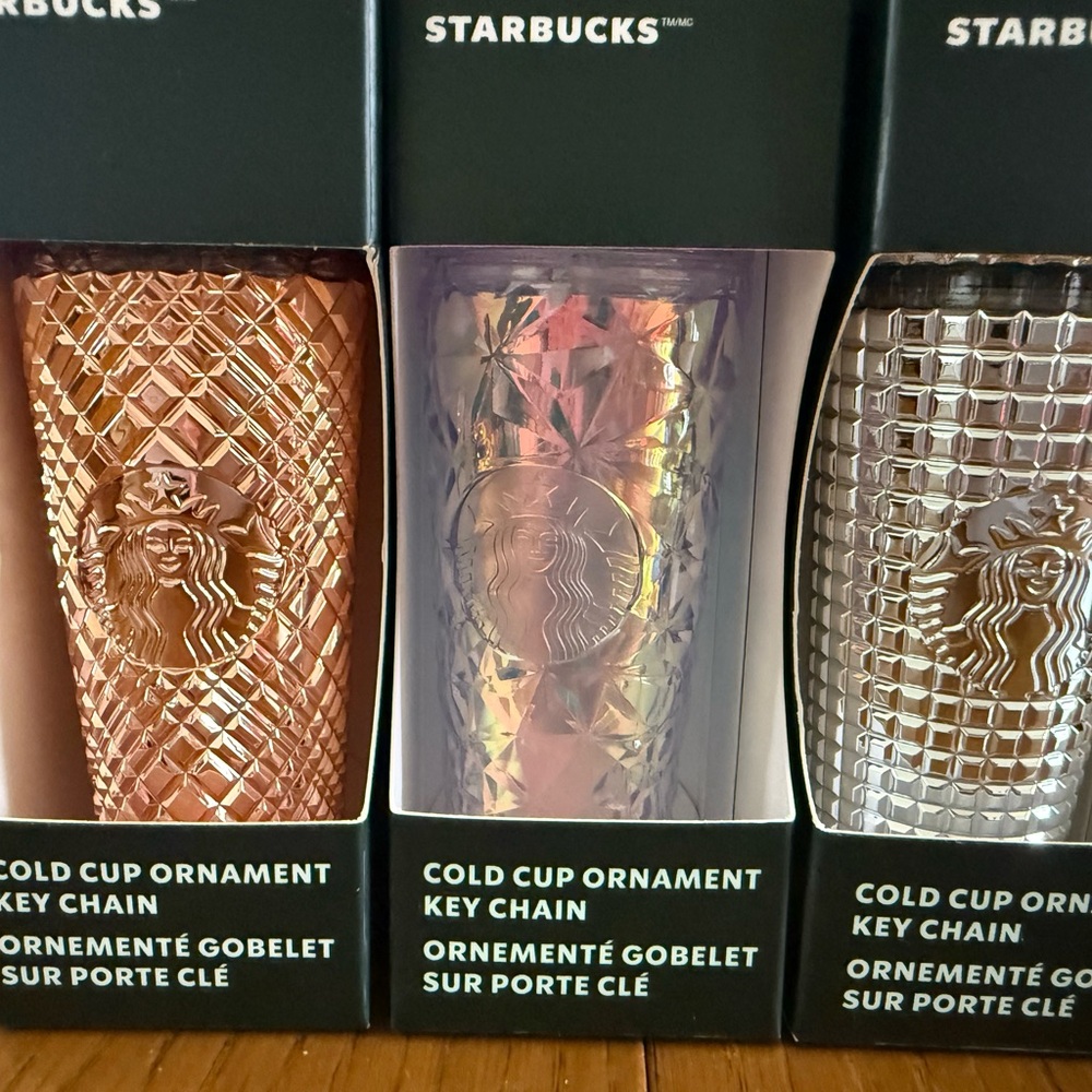 Starbucks Cold Cup Ornament/ Key Chains Set (3)